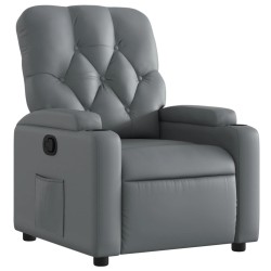 Fauteuil inclinable Gris Similicuir 