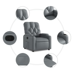Fauteuil inclinable Gris Similicuir 