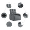 Fauteuil inclinable Gris Similicuir 