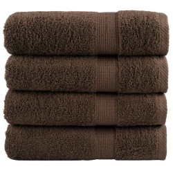 Serviettes de douche de qualité supérieure SOLUND 4 pcs marron 