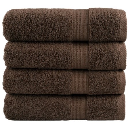 Serviettes de douche de qualité supérieure SOLUND 4 pcs marron 