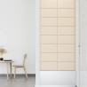 Panneaux muraux 12 pcs Crème 60x30 cm Velours 2,16 m² 