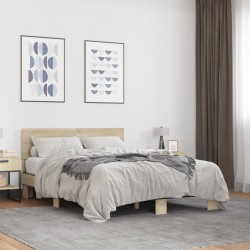 Cadre de lit sans matelas chêne sonoma 120x190 cm 
