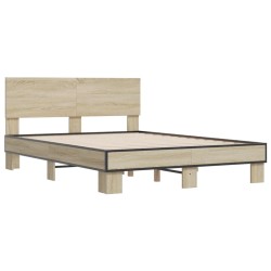 Cadre de lit sans matelas chêne sonoma 120x190 cm 