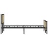 Cadre de lit en métal sans matelas chêne sonoma 183x213 cm 