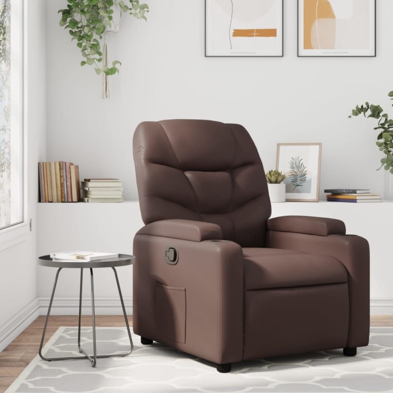 Fauteuil inclinable Marron Similicuir 
