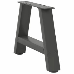 Pieds de table basse en forme de A 2 pièces Anthracite 30 x (30-31) cm Acier 