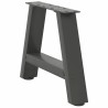 Pieds de table basse en forme de A 2 pièces Anthracite 30 x (30-31) cm Acier 
