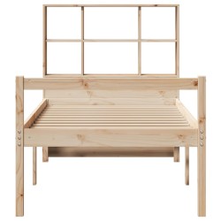 Lit bibliothèque sans matelas 100x200 cm bois massif de pin 