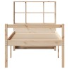 Lit bibliothèque sans matelas 100x200 cm bois massif de pin 