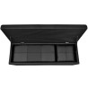 Set de banc de rangement en simili cuir Noir 