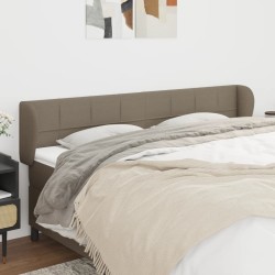 Tête de lit avec oreilles Taupe 163x23x78/88 cm Tissu 