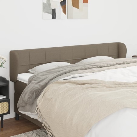 Tête de lit avec oreilles Taupe 163x23x78/88 cm Tissu 