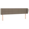 Tête de lit avec oreilles Taupe 163x23x78/88 cm Tissu 