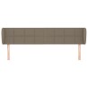 Tête de lit avec oreilles Taupe 163x23x78/88 cm Tissu 