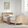 Lit bibliothèque sans matelas 90x200 cm bois de pin massif 