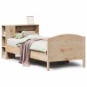 Lit bibliothèque sans matelas 90x200 cm bois de pin massif 