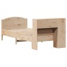 Lit bibliothèque sans matelas 90x200 cm bois de pin massif 