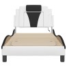 Cadre de lit avec LED sans matelas blanc et noir 90x190 cm 