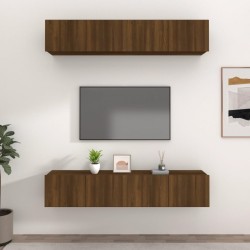 Meubles TV 4 pcs chêne marron 80x30x30 cm bois ingénierie 