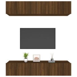 Meubles TV 4 pcs chêne marron 80x30x30 cm bois ingénierie 
