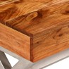 Meuble TV avec tiroirs bois d’acacia massif 140 cm 