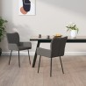 Chaises à manger lot de 2 gris foncé tissu 