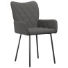 Chaises à manger lot de 2 gris foncé tissu 