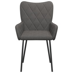 Chaises à manger lot de 2 gris foncé tissu 