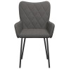 Chaises à manger lot de 2 gris foncé tissu 
