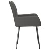 Chaises à manger lot de 2 gris foncé tissu 