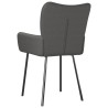 Chaises à manger lot de 2 gris foncé tissu 