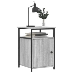 Table de chevet sonoma gris 40x42x60 cm bois d'ingénierie 