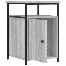 Table de chevet sonoma gris 40x42x60 cm bois d'ingénierie 