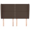 Tête de lit avec oreilles Marron 147x23x118/128 cm Similicuir 