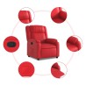 Fauteuil inclinable Rouge Similicuir 
