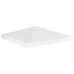 Toile de toit de belvédère 2 niveaux 310 g/m² 3x3 m Blanc 