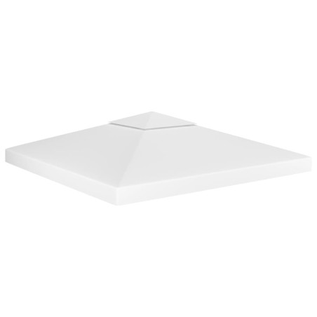 Toile de toit de belvédère 2 niveaux 310 g/m² 3x3 m Blanc 
