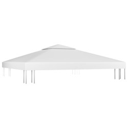 Toile de toit de belvédère 2 niveaux 310 g/m² 3x3 m Blanc 