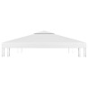 Toile de toit de belvédère 2 niveaux 310 g/m² 3x3 m Blanc 