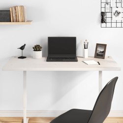 Dessus de bureau blanc 100x50x2,5 cm bois massif de pin 