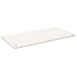 Dessus de bureau blanc 100x50x2,5 cm bois massif de pin 