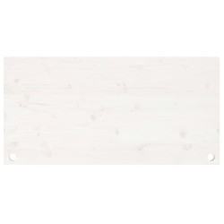 Dessus de bureau blanc 100x50x2,5 cm bois massif de pin 