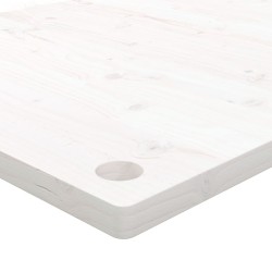 Dessus de bureau blanc 100x50x2,5 cm bois massif de pin 