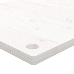 Dessus de bureau blanc 100x50x2,5 cm bois massif de pin 