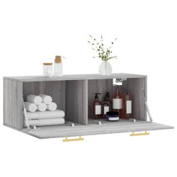 Armoire murale sonoma gris 100x36,5x35 cm bois d'ingénierie 