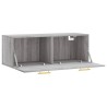 Armoire murale sonoma gris 100x36,5x35 cm bois d'ingénierie 