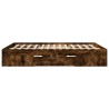 Cadre de lit sans matelas chêne fumé 160x200 cm bois ingénierie 