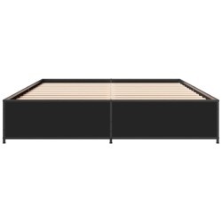 Cadre de lit sans matelas noir 140x190 cm 