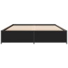 Cadre de lit sans matelas noir 140x190 cm 